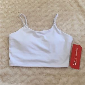Workout tank with bra